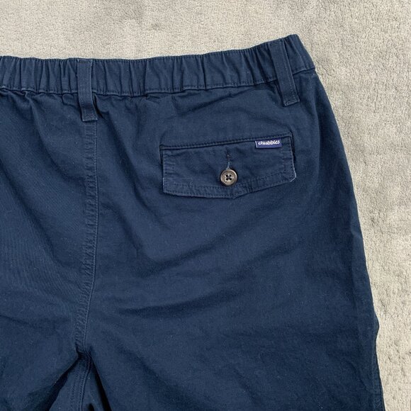 Chubbies Shorts Mens Medium Chino Cotton Twill Stretch Waist 5” Preppy Navy Blue - Picture 9 of 9